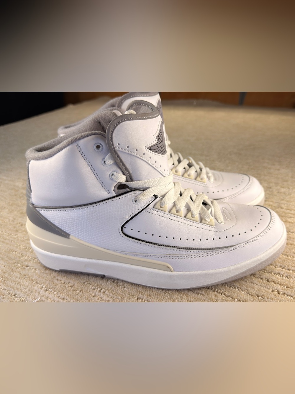 New Air Jordan 2 Retro "White Cement" Grey Leather DR8884-100